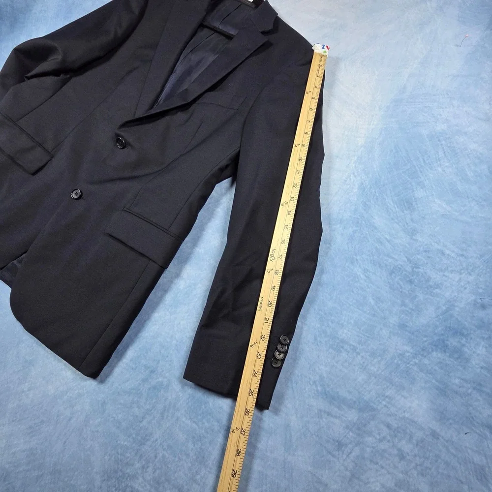 Hugo Boss Mens 100% Virgin Wool 2-Button Blazer Sport Coat Navy Blue 40R 42R